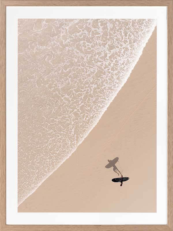 Solitary Surfer Framed Art Print