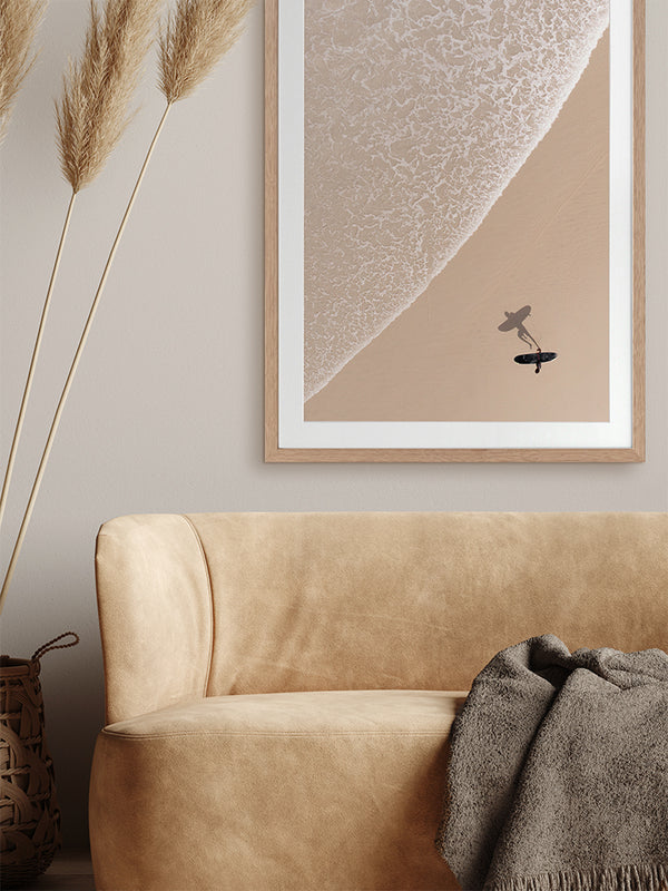Solitary Surfer Framed Art Print | Lifestyle
