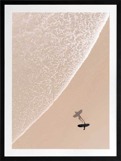 Solitary Surfer Framed Art Print
