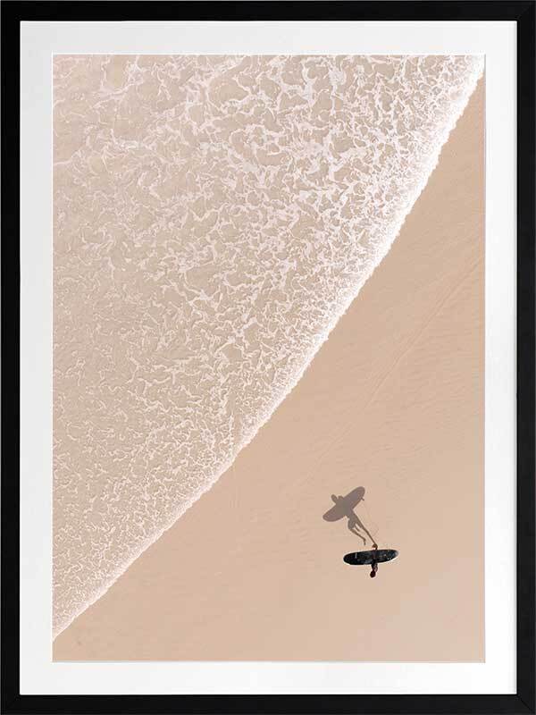 Solitary Surfer Framed Art Print