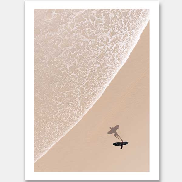 Solitary Surfer Unframed Art Print
