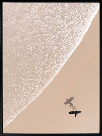 Solitary Surfer Canvas Art Print