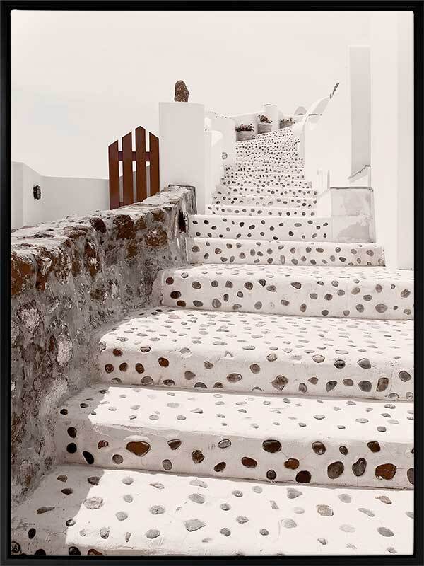 Stairs of Santorini Canvas Art Print