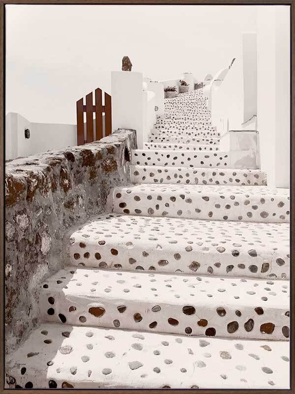 Stairs of Santorini Canvas Art Print