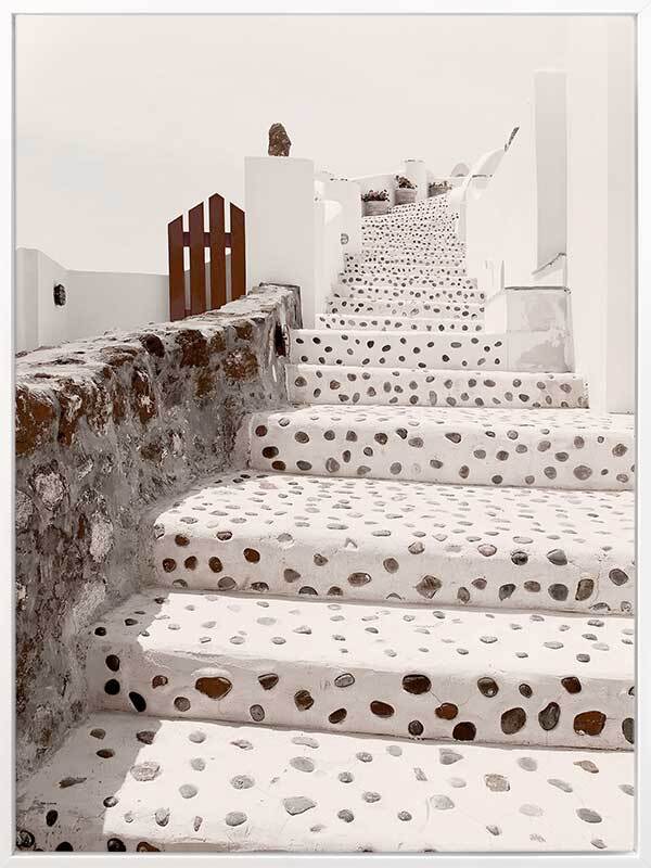 Stairs of Santorini Canvas Art Print