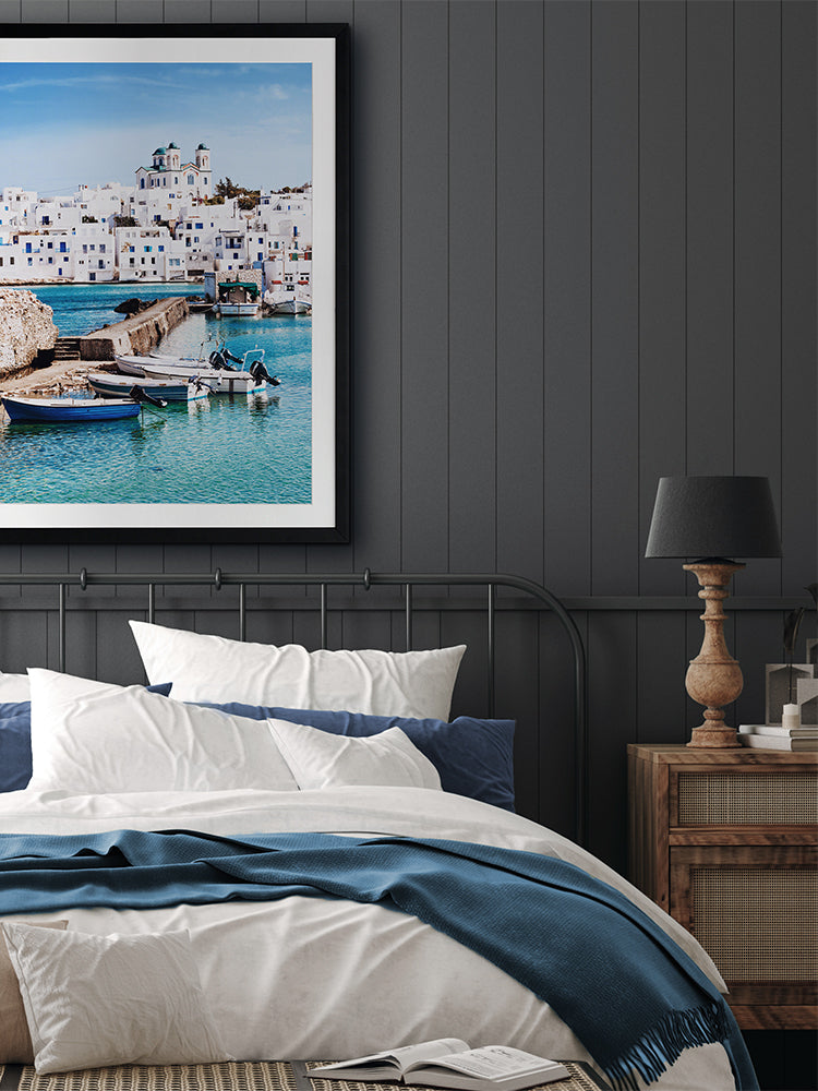 Naousa Perfection Framed Art Print | Lifestyle