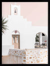 Santorini Chapel Framed Art Print