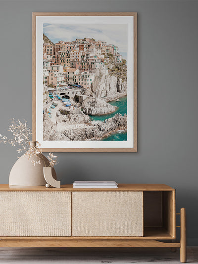 Cliffs of Cinque Terre Framed Art Print | Lifestyle