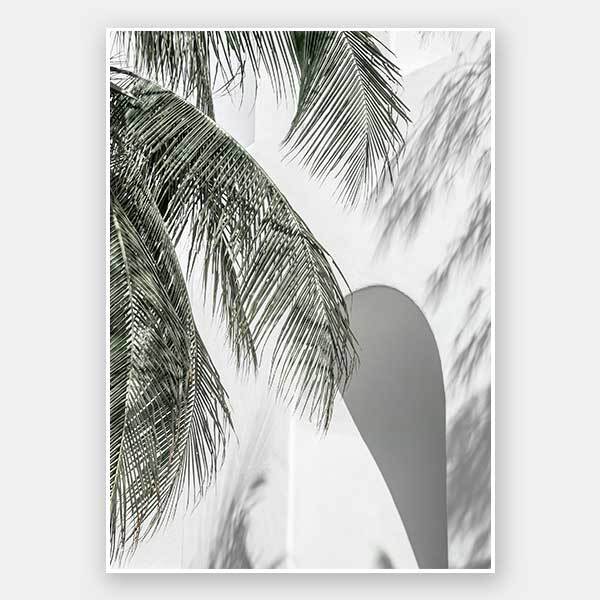 Palm Shadows Unframed Art Print