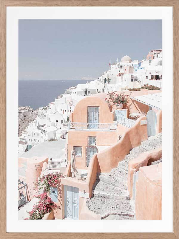 Homes of Thira Framed Art Print