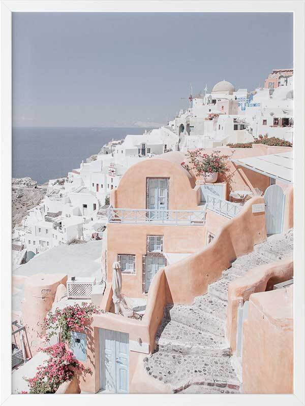Homes of Thira Framed Art Print