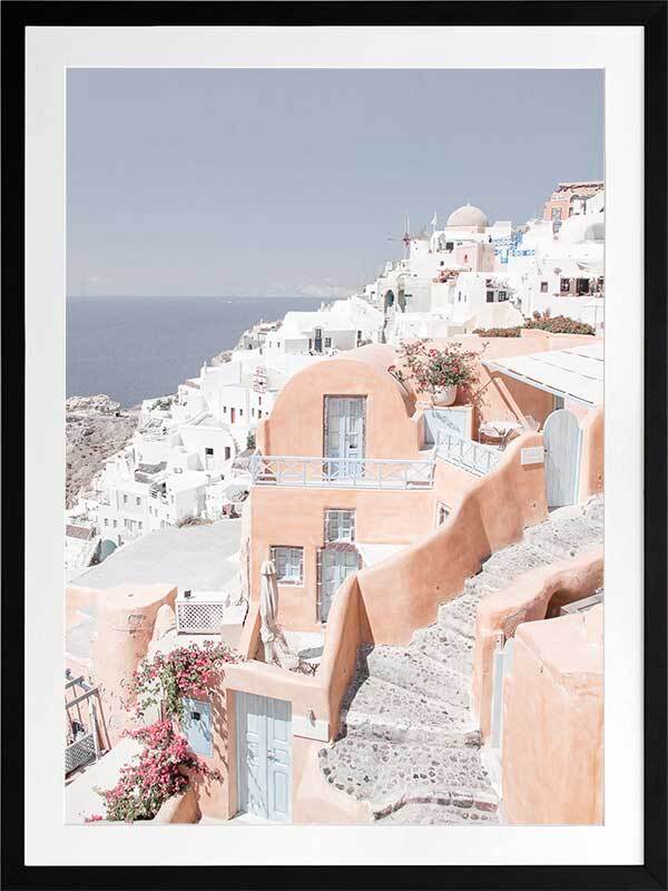 Homes of Thira Framed Art Print