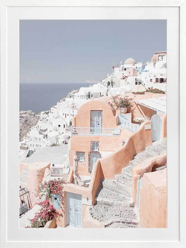 Homes of Thira Framed Art Print