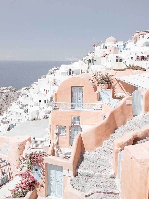 Homes of Thira Canvas Art Print