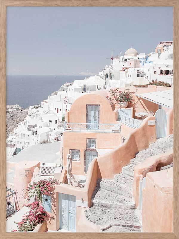 Homes of Thira Framed Art Print