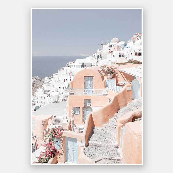 Homes of Thira Unframed Art Print