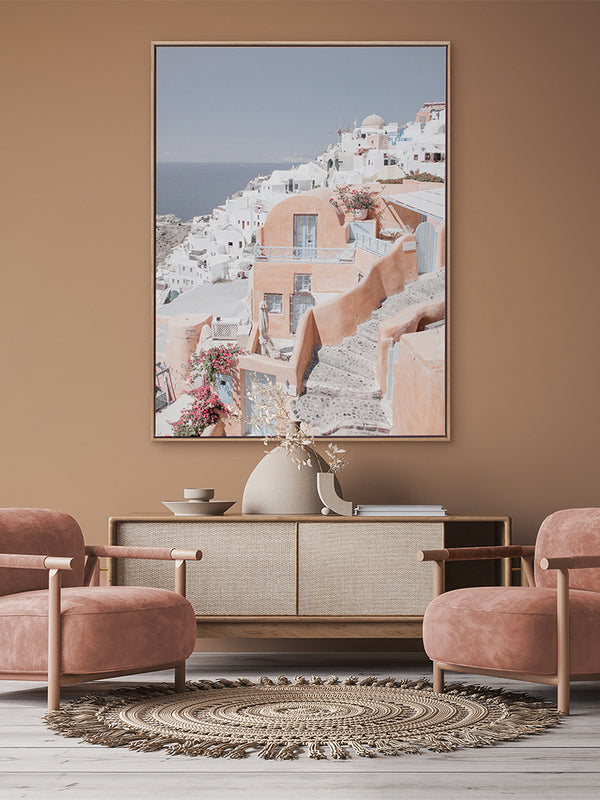 Homes of Thira Canvas Art Print | Lifestyle