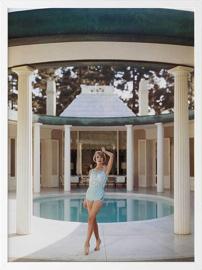 Poolside Glamour II Framed Art Print