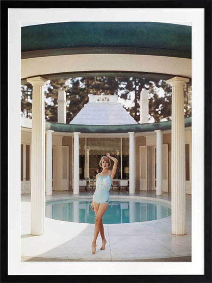 Poolside Glamour II Framed Art Print