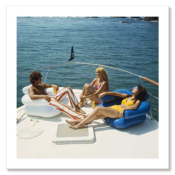 Vintage Boat Cruise Unframed Art Print