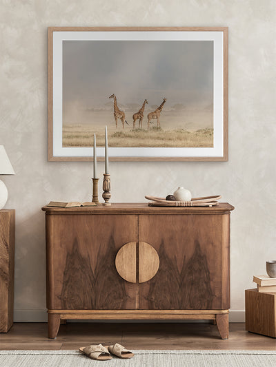 It's a Giraffe's world Framed Art Print | Lifestyle