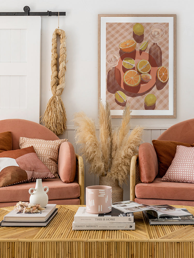 Slice of Orange Framed Art Print | Lifestyle