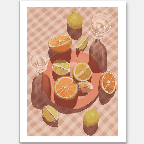 Slice of Orange Unframed Art Print