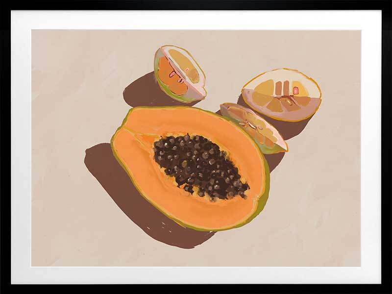 Oh my Papaya! Framed Art Print