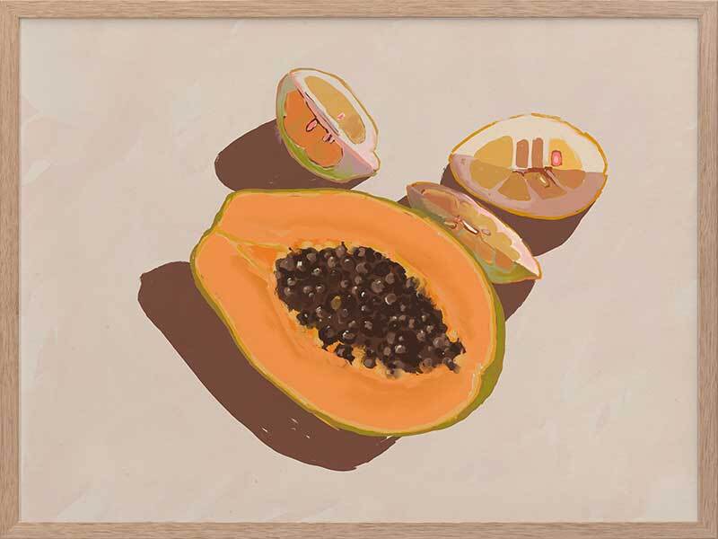 Oh my Papaya! Framed Art Print