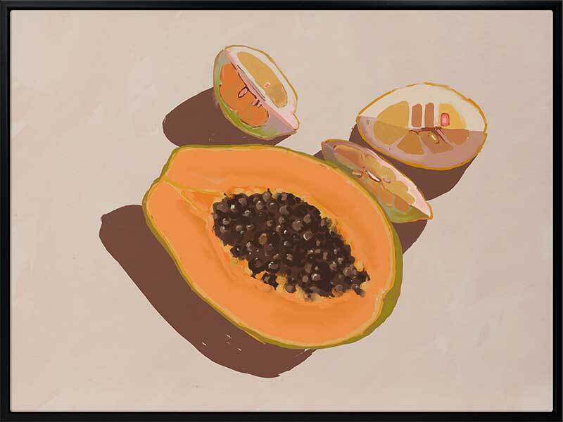 Oh my Papaya! Canvas Art Print