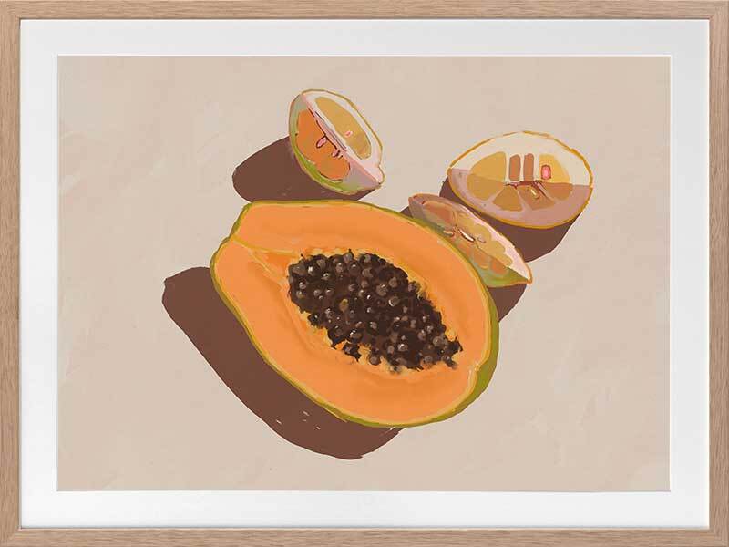 Oh my Papaya! Framed Art Print