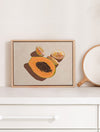 Oh my Papaya! - Oak Box Frame Canvas - 22.5x30 - Landscape