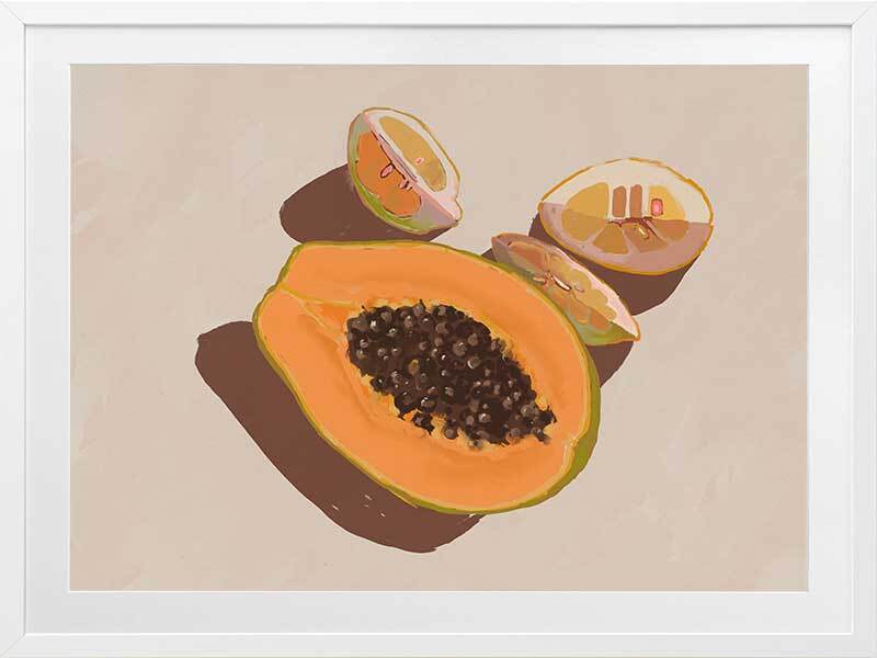 Oh my Papaya! Framed Art Print