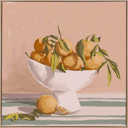 Bowl of Oranges Canvas Art Print