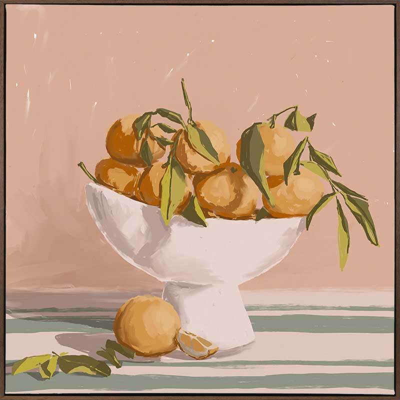 Bowl of Oranges Canvas Art Print