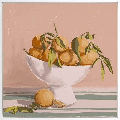 Bowl of Oranges Canvas Art Print