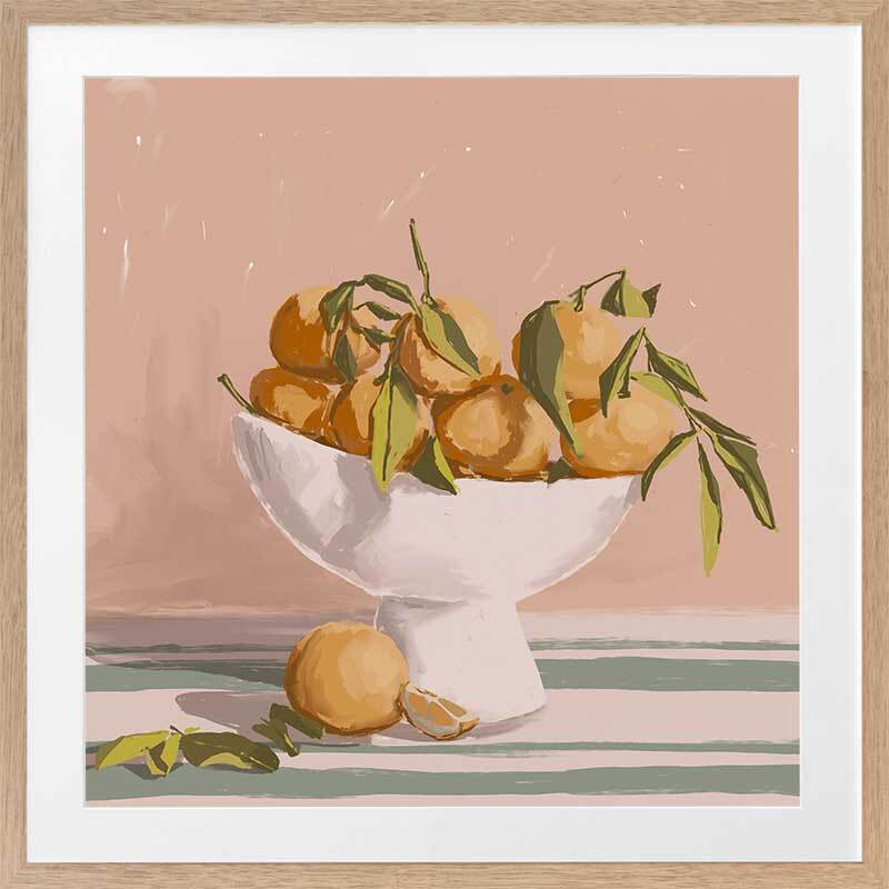 Bowl of Oranges Framed Art Print