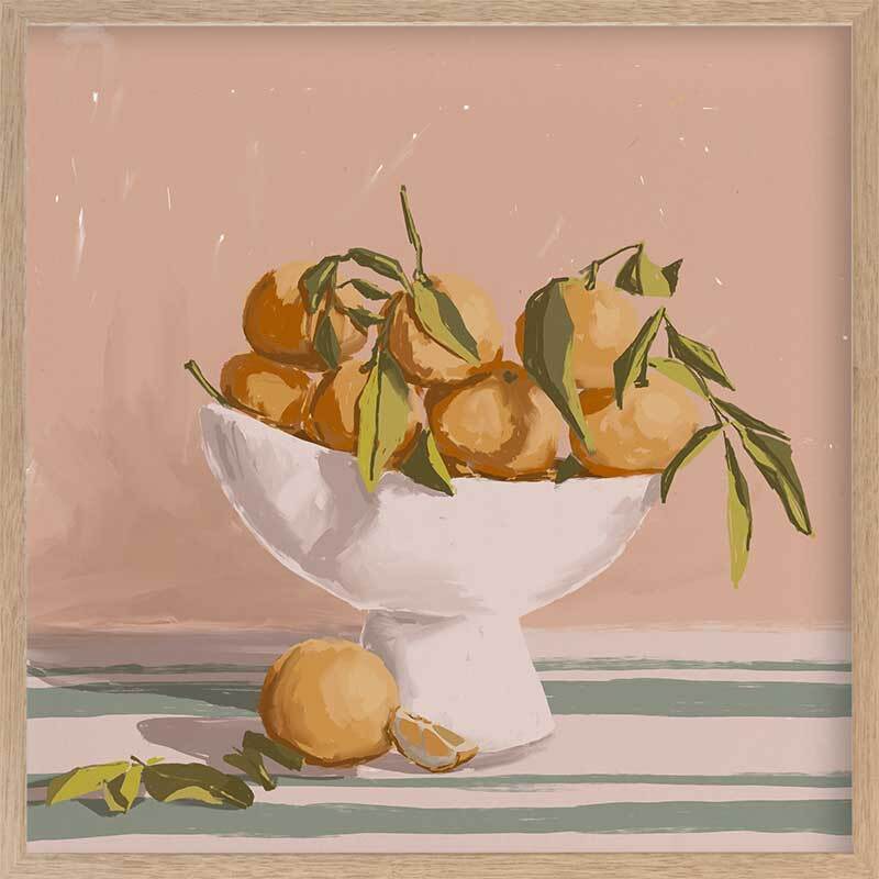 Bowl of Oranges Framed Art Print
