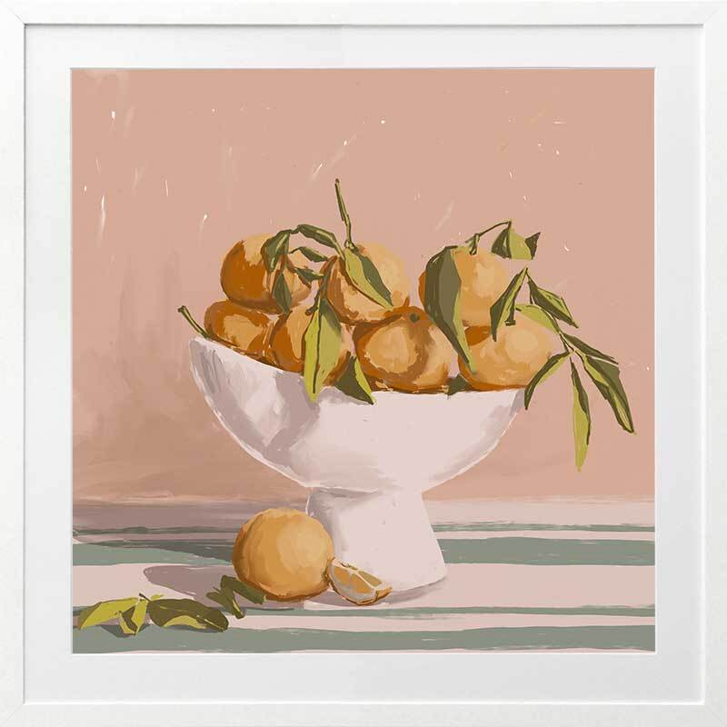 Bowl of Oranges Framed Art Print