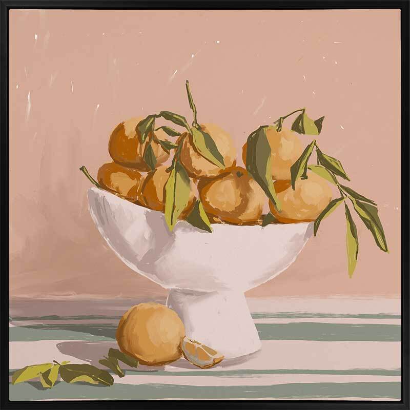 Bowl of Oranges Canvas Art Print