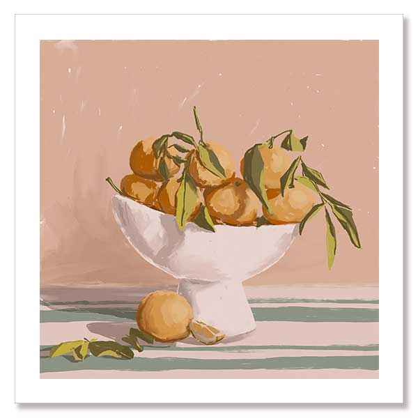 Bowl of Oranges Unframed Art Print