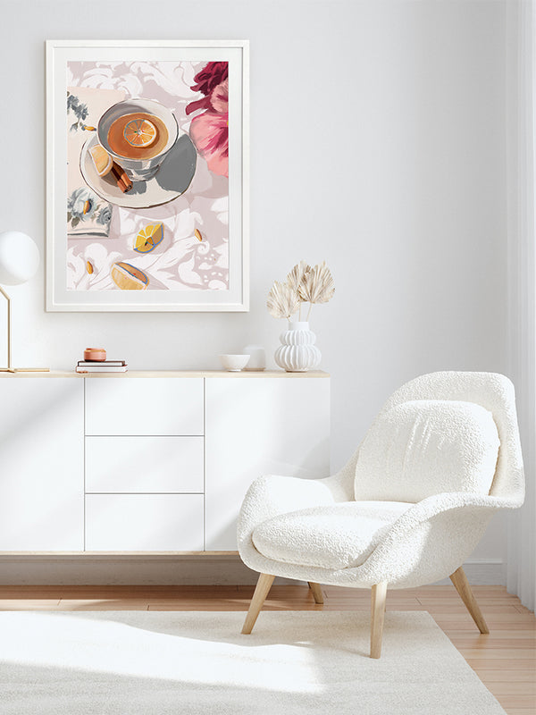 A Cup of Tea Framed Art Print | Lifestyle