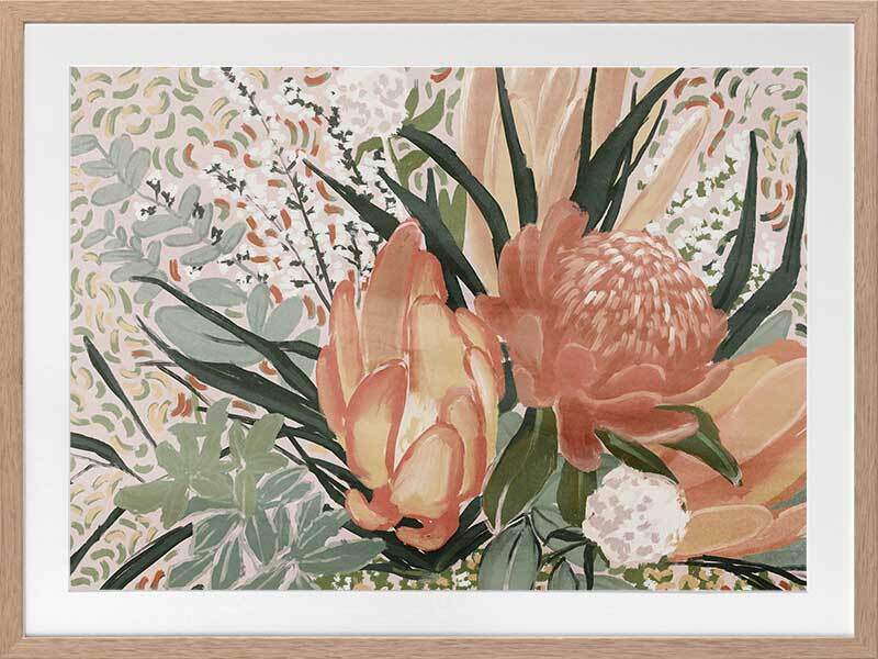 Floral Blush II Framed Art Print