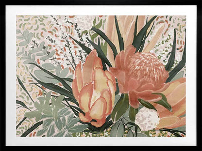 Floral Blush II Framed Art Print