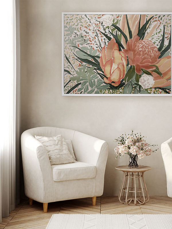 Floral Blush II Canvas Art Print | Lifestyle