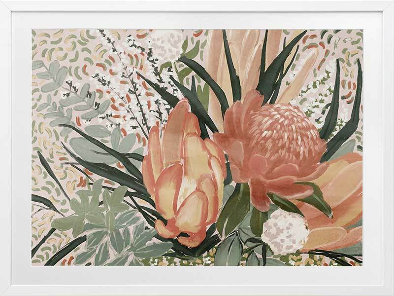 Floral Blush II Framed Art Print