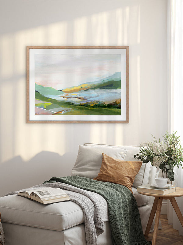 Rolling Hills II Framed Art Print | Lifestyle