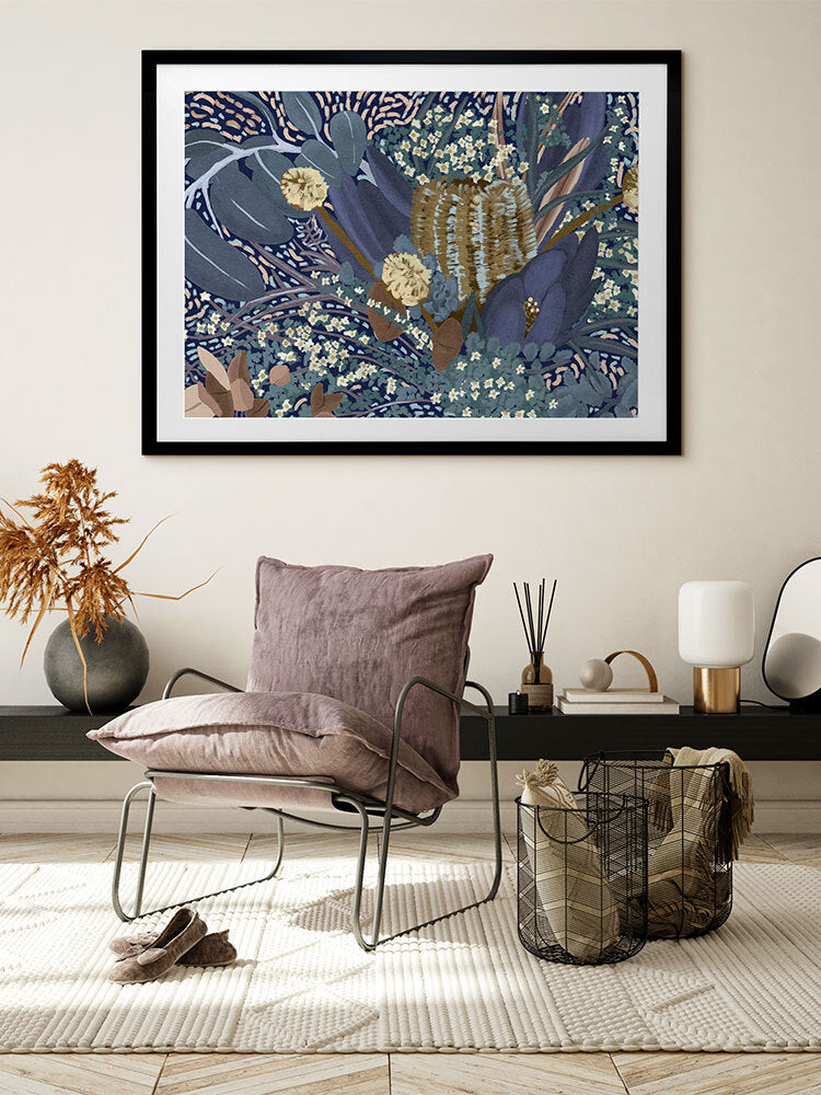 Nightfall II Framed Art Print | Lifestyle