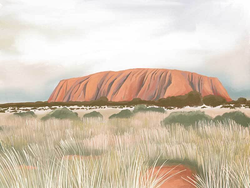 Uluru Canvas Art Print