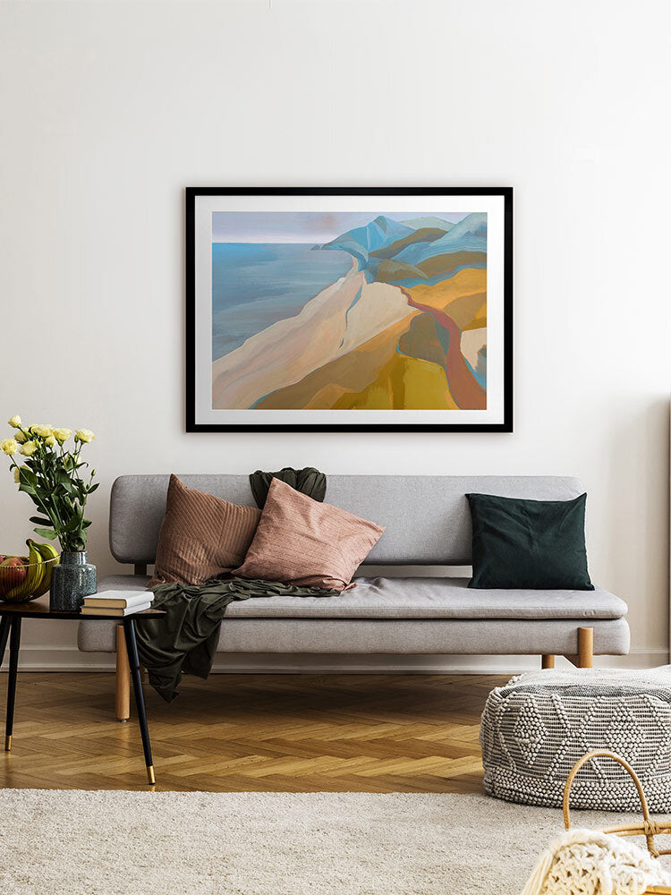 The Coastline Framed Art Print | Lifestyle